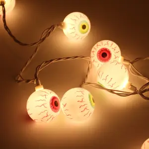 Festival decoración fantasma globo ocular luz LED Halloween luces cadena para interior al aire libre