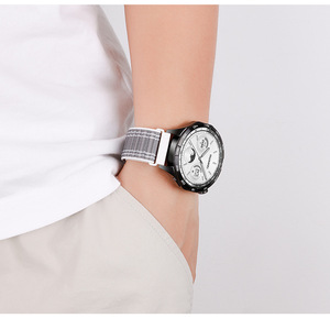 Nouveau 20/22mm Nylon Tressé Smart Watch Strap pour Samsung Galaxy Watch 7/6/5/4 Classic Sport <span class=keywords><strong>Bracelet</strong></span> 40/44mm Watch Band Charm - Product Image 6