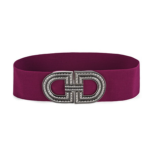 Nouvelle <span class=keywords><strong>ceinture</strong></span> élastique extensible vintage pour femmes avec boucle en diamant pour robes - Product Image 5