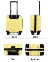 Valise à roulettes silencieuse pour enfants, 18 pouces, portable, motif dessin animé, avec poignée télescopique et serrure, en polycarbonate, pour l'embarquement en gros