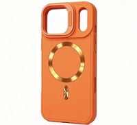 Étui de téléphone magnétique multicolore, support d'objectif d'appareil photo rabattable, étui en silicone antichoc
