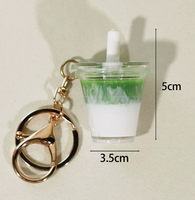 Llavero NFC con forma de mini taza de café personalizada, con etiqueta inteligente de sublimación, diseño Iced Americano Latte Matcha Mocha, venta al por mayor