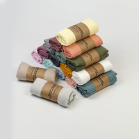 Couverture de bébé en mousseline personnalisée en coton biologique de couleur unie de luxe pour nouveau-né, couverture de sécurité pour bébé