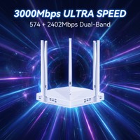 Nuevo Router WiFi 6 AX3000 para Toda la Casa, 5 Antenas de Alta Ganancia, Cobertura Mesh sin Interrupciones, Router Gigabit de Doble Banda para Casas Grandes