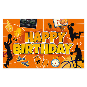 LINDOJUNI Toile de fond pour fête d'anniversaire sur le thème du basketball, fournitures pour fête sportive - Product Image 6