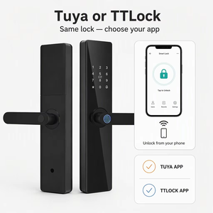 Cerradura Inteligente 5 en 1 Glomarket con Huella Dactilar, Teclado, Tarjeta, Llave y Desbloqueo por Aplicación WiFi Tuya TTLock, 9 Idiomas, Compatible con 5050 4585 EU 7255 CE - Product Image 2