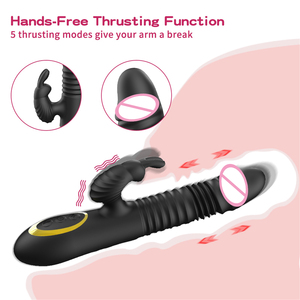 Vibrador de Conejo Recargable de Silicona Suave, 10 Velocidades, Calefacción, Impermeable, Juguetes Sexuales Gigantes, Dildos Largos y Enormes para Mujeres - Product Image 3