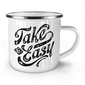 Wholesales Factory Cost Custom logo <b>Reusable</b> Rolled Rim Metal Steel Tin Enamel Camping Coffee Tea Enamelware <b>Cup</b> Mug with Handle - Product Image 4
