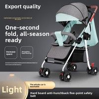 Poussette bébé légère pliable en métal, pliage en un clic pour bébés de 0 à 6 mois, poussette à quatre roues, livraison disponible
