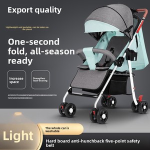 Cochecito de Bebé Ligero, Plegable, Metálico, Plegado con un Clic, para Bebés de 0 <span class=keywords><strong>a</strong></span> 6 Meses, Carrito de Cuatro Ruedas, Entrega Disponible - Product Image 2