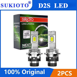 1 ชุดซุปเปอร์วิชั่น D4S <span class=keywords><strong>D2S</strong></span> 12V ยูนิเวอร์แซลฟิตเมนท์หลอดไฟแอลอีดี แคนบัส 6000K สีขาว 90W 30000LM ไฟหน้าหลอดไฟปลั๊กแอนด์เพลย์เปลี่ยนซีนอน - Product Image 2