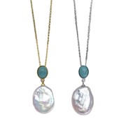 Collier unisexe Miuxi en perles d'eau douce baroques en forme de fleur, pendentif blanc, chaîne de pull, style rétro simple et tendance, cadeau
