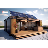Maison de Luxe Restaurant Panneaux Solaires Industriels en Acier 40 pieds Mobile Conteneur Modulaire Conteneur Pliable Pack Plat