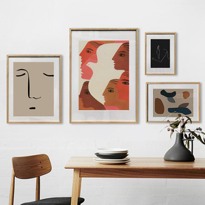 Ruicheng décor à la maison toile œuvre ensemble mur Art imprime toile peinture Style nordique <span class=keywords><strong>Morandi</strong></span> couleur bloc Logo personnalisé 500 pièces - Product Image 5