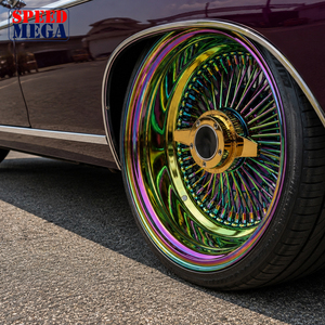 Custom Deep Concave Steel Wire <b>Wheel</b> 13 to 22 Inch Multi <b>Spoke</b> Forged Style Rim for Classic Car Custom Builds - Product Image 4