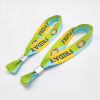 Bracelet en tissu polyester fantaisie personnalisé à usage unique, idéal pour les festivals, vente en gros à prix abordable