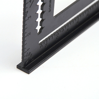 Règle d'angle triangulaire en aluminium OEM d'usine 90/45 degrés 7''/120g, outil de mesure métrique haute précision multifonctionnel pour le bricolage, garantie 3 ans
