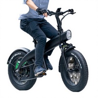 Vélo de montagne électrique pour adultes KIXIN Sport, pneus larges de 20 pouces, batterie au lithium, cadre en alliage d'aluminium, moteur sans balais haute vitesse, EU/US