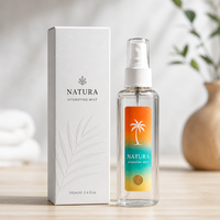 Bouteille en PET transparente vide avec étiquette personnalisée, 1 oz, 10 ml, 30 ml, 50 ml, 60 ml, 100 ml, 120 ml, flacon pulvérisateur facial hydratant tubulaire en plastique