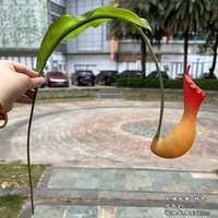 Buatan Nepenthes hijau Faux plastik gantung Nepenthes bunga tanaman untuk Thanksgiving Hotel kantor dekorasi