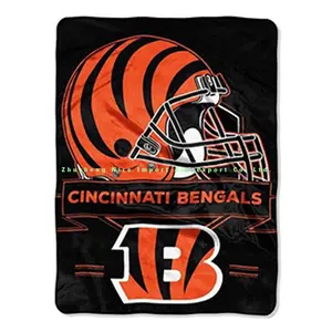 Hoge Kwaliteit 50X60 Inch Cincinnati Bengals Pluche Raschel Deken