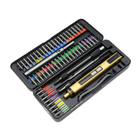 Juego de destornilladores eléctricos 58 en 1, herramientas de precisión, Mini Kit pequeño recargable para reloj, almohadilla para teléfono móvil, herramienta de reparación de computadora