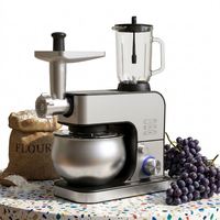 Robot pâtissier professionnel 1600W, 6 vitesses, bol en acier inoxydable 6L, moteur en cuivre, emballage en vrac, boîte neutre