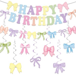 Guirnalda de Lazos Coloridos para Decoración de Fiestas, Lazos de Arcoíris para Cumpleaños de Niñas, Serpentinas en Espiral de Papel Recortado, Duraderas - Product Image 1