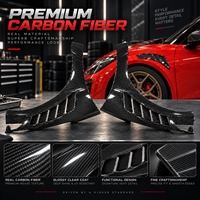 Aile avant en fibre de carbone pour Corvette C8 – Kit de remplacement d'ailes, garniture latérale, pièces de carrosserie automobile, accessoires de mise à niveau