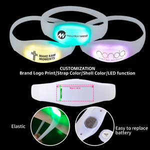 Gelang Pijar Festival Musik, Gelang Bercahaya dengan Kustomisasi LOGO, Gelang LED Aktif Musik - Product Image 2