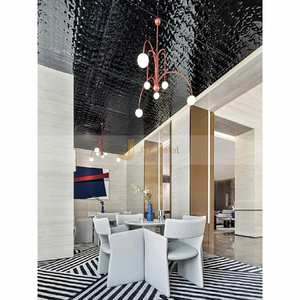 LL259 Modern 304 PVD Color Black <b>Mirror</b> Water Ripple Decorative Stainless Steel Metal Ceiling Decoration <b>Sheet</b> Cladding Panels - Product Image 1