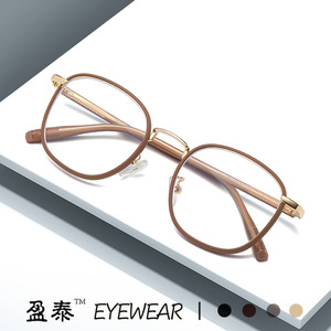 Eyewear <b>Round</b> <b>Frame</b> TR Metals Blue Light Protection Unisex Medium Size - Product Image 1