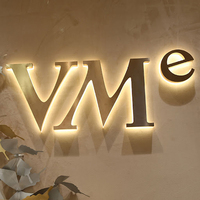 Letrero Luminoso LED Personalizado con Retroiluminación, Letrero Acrílico con Halo Luminoso para Logotipo de Tienda, Centro Comercial, Exhibición Comercial