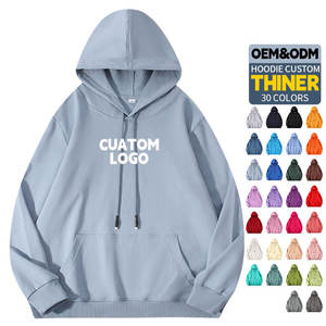 Logo Custom Hoge Kwaliteit Voorraad Oem Custom Pullover Franse Badstof 100 Katoen Hoodie Zwart Zwaargewicht Mannen Oversized Hoodies - Product Image 1