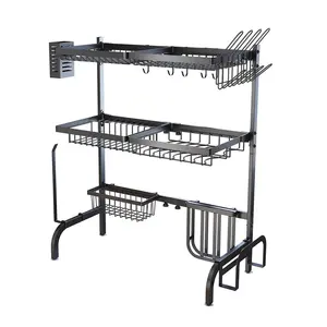 FREE SAMPLE Adjustable 3 Tier Dish Rack with Utensil Holder Kitchen Drainer Countertop Organizer The Sink Rack