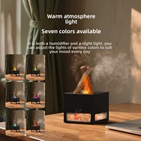 Nouvelle machine d'aromathérapie à flamme simulée en pierre de sel, humidificateur USB coloré pour la maison