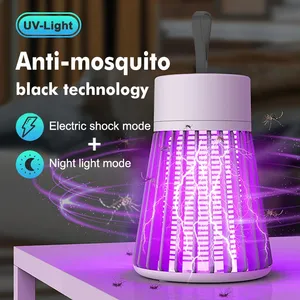 Durlitecn Nhà UV Ánh Sáng Chống Muỗi Bẫy USB Điện Sốc Muỗi Killer Đèn Có Thể Sạc Lại Cắm Trại Ngoài Trời