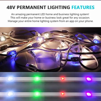 Lumières de Noël permanentes pour intérieur et extérieur, 2700K-6000K RGB, éclairage festif avec indice de protection IP68, CRI élevé de 95 et contrôle par application