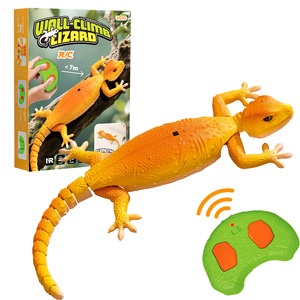 Jouets Nouveauté Populaires Rechargeable Télécommandé 6 canaux Gecko grimpeur mural biomimétique avec lumière, <span class=keywords><strong>insecte</strong></span> rampant, jouets farces pour enfants, cadeau - Product Image 1