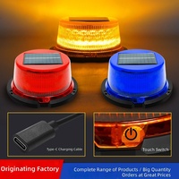 Luz Estroboscópica de Advertencia, Recargable por USB Tipo-C, Energía Solar, Magnética, para Camiones de Ingeniería, Montacargas, Señalización Nocturna