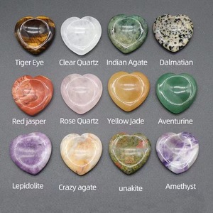 Pierre <span class=keywords><strong>de</strong></span> Pouce Anti-Stress en Cristal <span class=keywords><strong>de</strong></span> Guérison Cœur 40mm, Pierres Précieuses <span class=keywords><strong>de</strong></span> <span class=keywords><strong>Poche</strong></span> pour Thérapie Contre l'Anxiété, Géométrie, Chakra et Équilibre Reiki - Product Image 3