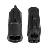 Adaptor mobil Outlet elektrik, adaptor mobil Outlet elektrik, adaptor pengisi daya DC EV colokan konektor catu daya super Tesla ke CCS1 500A 250KW