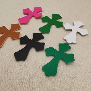 韓国風クロスレザーロゴ PUワッペン 衣類/靴/バッグ用 補修・装飾用パッチ - Product Image 1