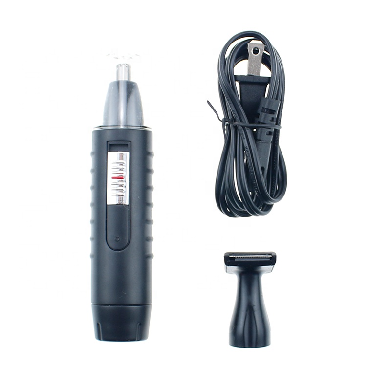 HTC round tipped top rated nose trimmer 3in1 car matte eyebrow shaving nose ear trimmer green color