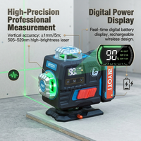 Niveau laser rotatif professionnel Biyoti 4D, auto-nivelant 360°, 16 lignes verticales, avec certification CE