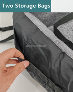 Depolama cepleri ve klipsli tasma taşınabilir köpek araba seyahat taşıyıcısı yatak ile yumuşak köpek Booster koltuklar - Product Image 5