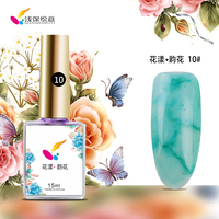 Marque privée Fleur Naturelle Fée Gel Vernis À Ongles Semi-Permanent Soak Off Gel UV pour Manucure Gel De Fleurs Séchées
