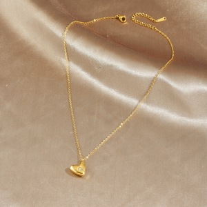 Collar con Colgante de Estrella de Ocho Puntas y Corazón, Chapado en Oro de 18K, Acero Inoxidable, Circonita Cúbica, Joyería Impermeable para Clavícula - Product Image 4