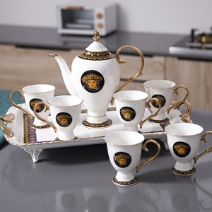 Service à thé et café de luxe pour le thé de l'après-midi, ensemble théière vintage bleu français avec céramique Phnom Penh, couleur personnalisée européenne, vente chaude - Product Image 1