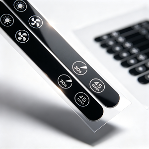 Factory Custom Plastic Film Touch Electronic Sticker Graphic Overlay Membrane Panel Frontplate Label <b>Adhesive</b> - Product Image 1